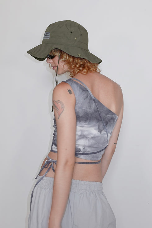 DRAW CODE SAFARI BUCKET HAT -KHAKI-